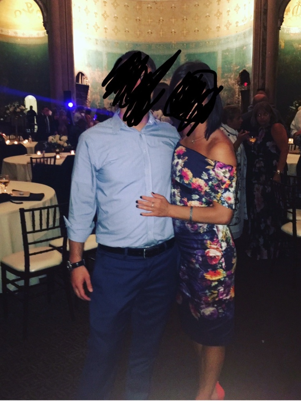 ASOS Off-Shoulder Floral Midi Dress - Purple, Pink, Orange